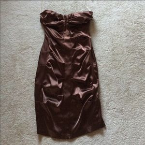 B.Darlin Bronze strapless dress